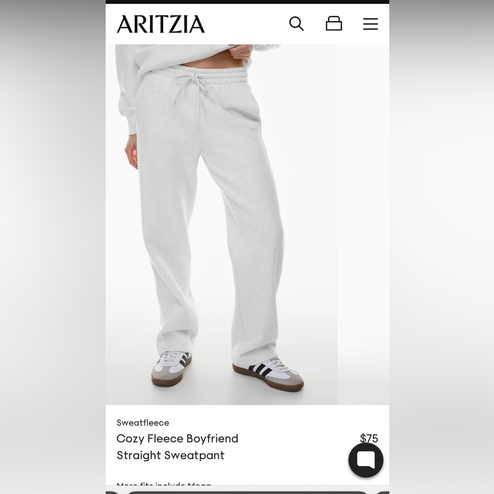 Aritzia Cozy Fleece Boyfriend Sweatpant